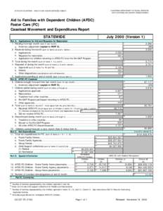 CALIFORNIA DEPARTMENT OF SOCIAL SERVICES DATA SYSTEMS AND SURVEY DESIGN BUREAU STATE OF CALIFORNIA - HEALTH AND HUMAN SERVICES AGENCY  Aid to Families with Dependent Children (AFDC)