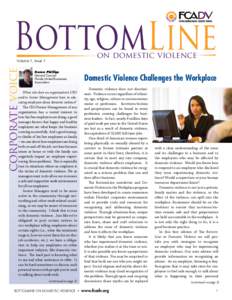 BottomLine on domestic violence CORPORATE VOICE  Volume 1, Issue 1