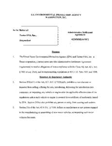 EPA Settlement Agreement with Taotao USA