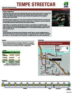 valleymetro.org/tempestreetcar  TEMPE STREETCAR REPORT CARD