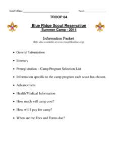 Scouting / Northern New Jersey Council / Scouting in New York / Local councils of the Boy Scouts of America / Blue Ridge Mountains Council / Boy Scouting