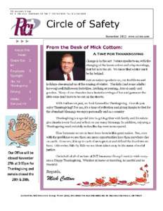 RCllflsurance Group 621 N. Cherokee, Claremore, OK6081 Fax: T. Circle of Safety November 2013 www.rci-ins.com