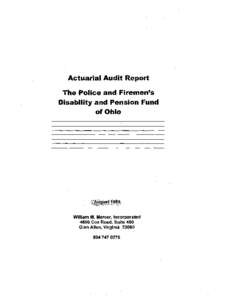 Actuarial Audit Report[removed]