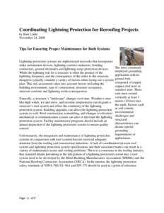 Microsoft Word - Coordinating Lightning Protection for Reroofing Projects