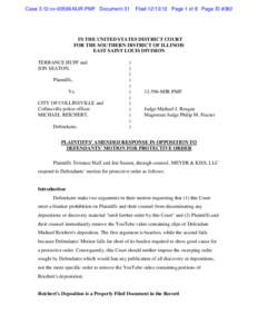 Case 3:12-cv[removed]MJR-PMF Document 31  Filed[removed]Page 1 of 8 Page ID #382 IN THE UNITED STATES DISTRICT COURT FOR THE SOUTHERN DISTRICT OF ILLINOIS