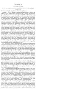 CHAPTER 10 HOUSE BILL No[removed]AN ACT concerning telecommunications; amending K.S.A[removed]and repealing the existing section.  Be it enacted by the Legislature of the State of Kansas: