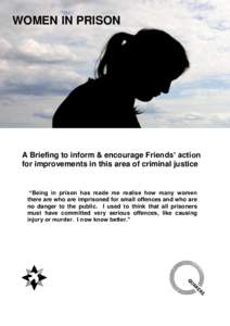 Women in Prison - Briefing from Crime, Community and Justice sub-committee