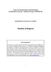 Center for Documentation and Information on Minorities in Europe - Southeast Europe (CEDIME-SE)