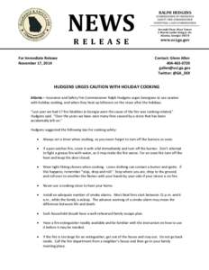 NEWS R E L E A S E For Immediate Release November 17, 2014