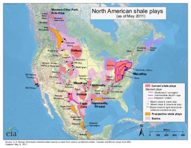 Lower Besa River Montney  North American shale plays