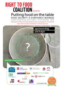 RIGHT TO FOOD COALITION presents  Putting food on the table