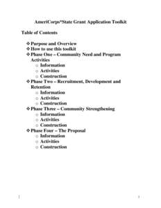 National Civilian Community Corps / Corporation for National and Community Service / Volunteers in Service to America / Edward M. Kennedy Serve America Act / Community service / Americorps Education Award / Michael Brown / Presidency of Bill Clinton / AmeriCorps / Government of the United States