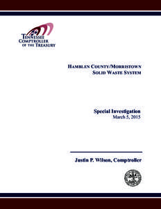      HAMBLEN COUNTY/MORRISTOWN SOLID WASTE SYSTEM