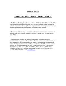 Plumbing code / Montana / Uniform Plumbing Code / Geography of the United States / United States / Plumbing / Helena micropolitan area / Helena /  Montana