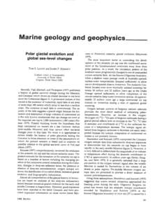 Marine geology and geophysics Polar glacial evolution and global sea-level changes TOM S. Louirr and JAMES P. KENNETr Graduate School of Oceanography University of Rhode Island