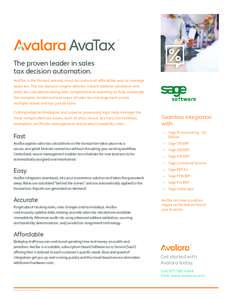 Tax / Sales taxes / State taxation in the United States / Money / Business software / SpeedTax / Sales Tax Management Services / Business / Finance / Avalara