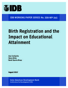 Microsoft Word - Birth Registration and the Impact on Educational Attainment_0828 SES clean.docx