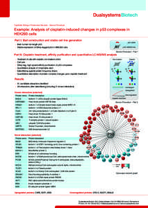 CaptiVate Shotgun Proteomics Services - Service Procedure  Example: Analysis of cisplatin-induced changes in p53 complexes in HEK293 cells Part I: 	Bait construction and stable cell line generation