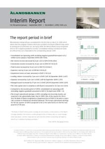 Interim Report  For the period January – September 2010 • November 1, 2010, 9.00 a.m. The report period in brief Ålandsbanken Sverige AB was consolidated for the first time on March 31, 2009, which