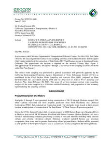 California State Route 132 / Total suspended solids / Matter / Environment / Chemistry / Modesto /  California / Barium