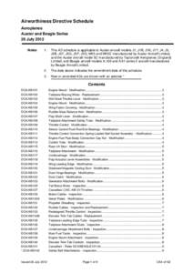 Airworthiness Directive Schedule Amendment Nr 12-07