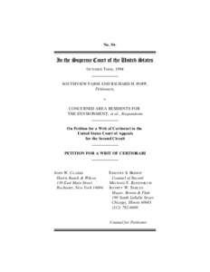 No[removed]In the Supreme Court of the United States OCTOBER TERM , 1994 _____________ SOUTHVIEW FARM AND RICHARD H. POPP,