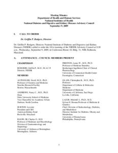 NIDDK Council Minutes Feb 09