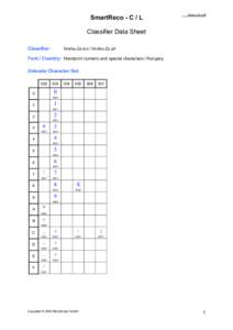 SmartReco - C / L  hnshu-2x.pdf Classifier Data Sheet Classifier: