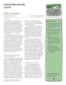 Plant Analysis Fact Sheet No.	[removed]Crop Series|Production  by J.R. Self*