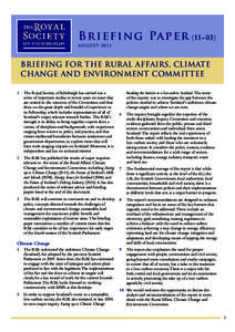 Br i efi ng Pa p erAU G U S TBriefing for the Rural Affairs, Climate Change and Environment Committee 1