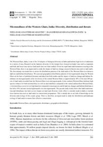 Zoosymposia: Micromolluscs of the Western Ghats, India: Diversity, distribution and threats