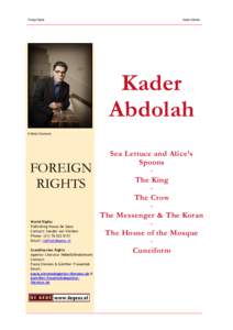 Foreign Rights  Kader Abdolah Kader Abdolah