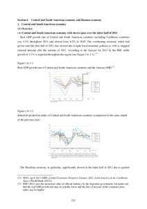 Section 6  Central and South American economy and Russian economy 1. Central and South American economy (1) Overview