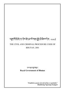 Civil and Criminal Procedure Code of Bhutan 2001_English version_