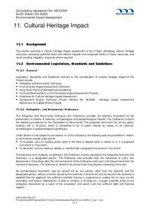 Consultancy Agreement No. NEX/2301 South Island Line (East) Environmental Impact Assessment