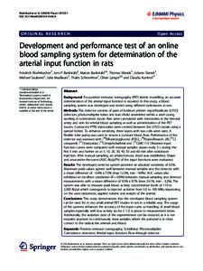 Development and performance test of an online blood sampling system for determination of the arterial input function in rats