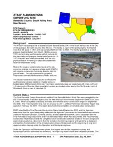 AT&SF ALBUQUERQUE SUPERFUND SITE Bernalillo County, South Valley Area New Mexico EPA Region 6 EPA ID# NMD980622864