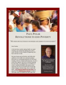 PAUL POLAK REVOLUTIONS TO END POVERTY 