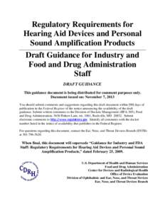 Guidance for Industry and FDA Staff