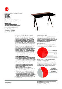 Y Earthright: Herman Miller’s Sustainability Strategy Resource Smart • Zero Waste • Net Zero Water • Net Zero Energy