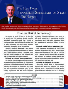 Tre Hargett / Tennessee Secretary of State / Tennessee State Library and Archives / Fundraising / Obion County /  Tennessee / Secretary of state / Charitable organization / Tennessee / State governments of the United States / Southern United States