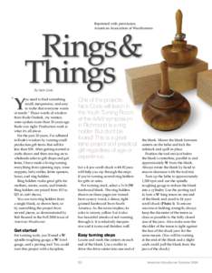 Reprinted with permission. American Association of Woodturners Rings& Things By Nick Cook