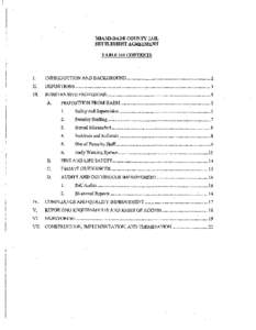 MIAMI-DADE COUNTY JAIL . SETTLEMENT AGREEMENT TABLE OF CONTENTS 1.