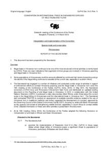 Original language: English  CoP16 Doc[removed]Rev. 1) CONVENTION ON INTERNATIONAL TRADE IN ENDANGERED SPECIES OF WILD FAUNA AND FLORA