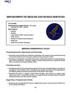 Department of Health and Human Services