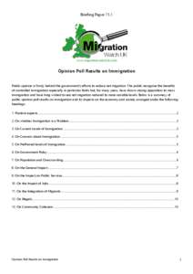 MigrationWatch UK - Briefing Paper