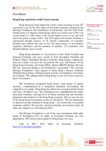 Political economy / Economy of Berlin / Hong Kong Economic and Trade Office /  Berlin / Hong Kong Economic and Trade Office / Hong Kong / Index of Economic Freedom / Economic freedom / Politics / Asia / Economy of Hong Kong / Pearl River Delta / Economics