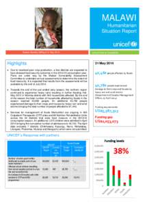 MALAWI Humanitarian Situation Report Malawi Monthly SitRep # 5, May 2014