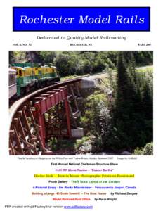 N  Rochester Model Rails Dedicated to Quality Model Railroading  VOL. 6, NO. 52