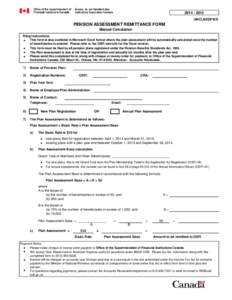 English[removed]Pension Assessment Remittance Form - manual calculation